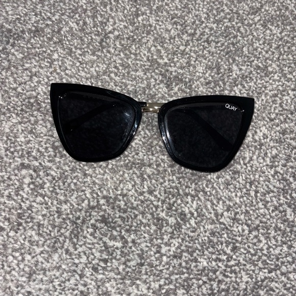 Quay Australia Black Cat-Eye Sunglasses - Picture 1 of 3